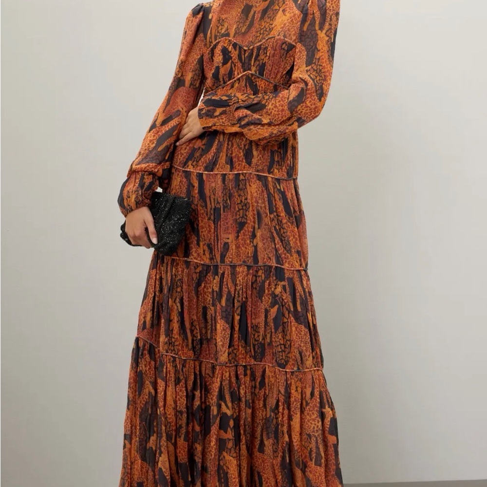 FARM Rio giraffe print maxi dress